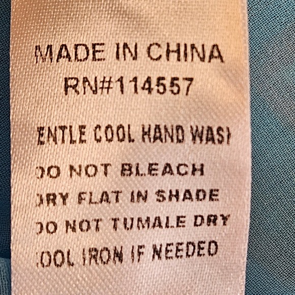 100% Cotton THML Blue Floral Sleeveless Dress Size XS Ruffle Neck/Hem Pockets - Picture 7 of 7